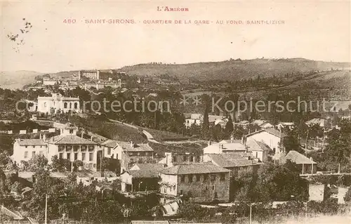 AK / Ansichtskarte Saint Girons_Ariege Quartier de la Gare au fond Saint Lizier Saint Girons Ariege