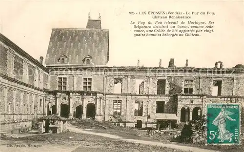 AK / Ansichtskarte Les_Epesses Chateau Renaissance Puy du Fou Les_Epesses