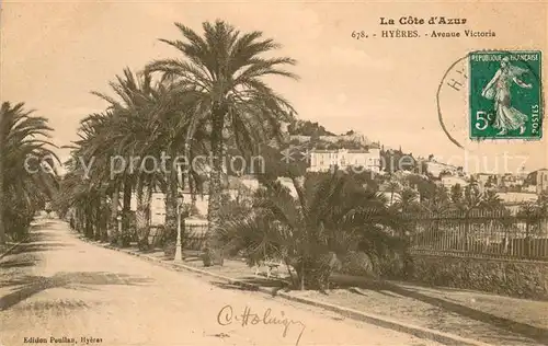 AK / Ansichtskarte Hyeres_les_Palmiers Avenue Victoria Hyeres_les_Palmiers