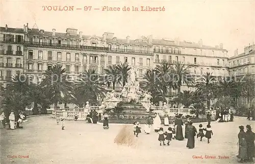 AK / Ansichtskarte Toulon_Var Place de la Liberte Fontaine Toulon_Var
