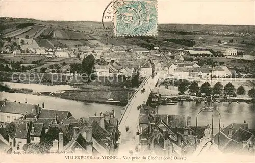 AK / Ansichtskarte Villeneuve sur Yonne Vue prise du Clocher Villeneuve sur Yonne