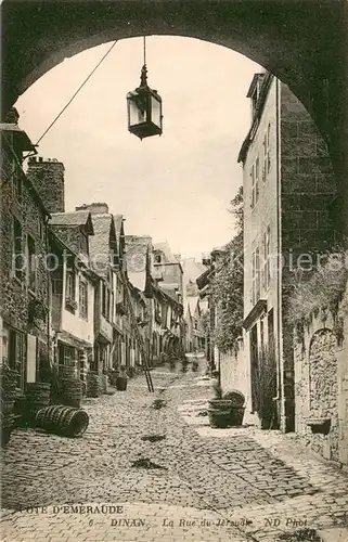 AK / Ansichtskarte Dinan Rue du Jerzual Dinan