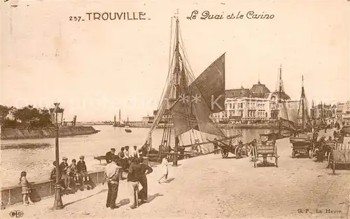 AK / Ansichtskarte Trouville sur Mer Le quai et le casino Trouville sur Mer