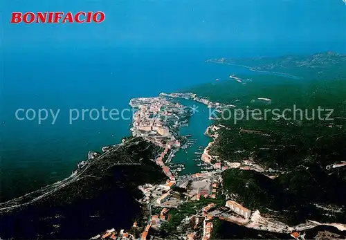 AK / Ansichtskarte Bonifacio_Corse_du_Sud Fliegeraufnahme mit Hafen Bonifacio_Corse_du_Sud