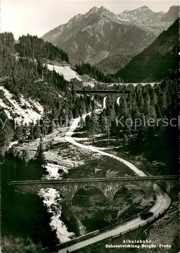 AK / Ansichtskarte Albulabahn Berg?n Preda Albulabahn