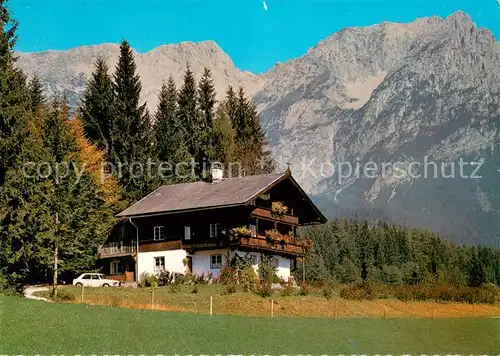 AK / Ansichtskarte Scheffau_Wilden_Kaiser Pension Haus Hubertus Scheffau_Wilden_Kaiser