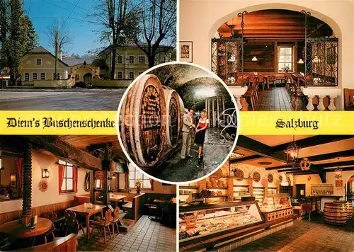 AK / Ansichtskarte Salzburg_Oesterreich Diems Buschenschenke Gastraeume Verkaufstheke Salzburg_Oesterreich