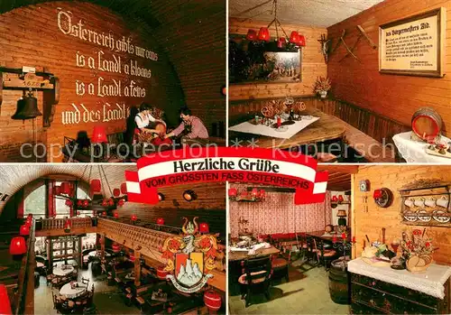 AK / Ansichtskarte Hinterglemm_Saalbach Saalbacher Fassl Gaststaette Gastraeume Bar Hinterglemm_Saalbach