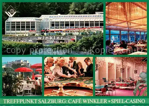 AK / Ansichtskarte Salzburg_Oesterreich Cafe Winkler Spiel Casino Salzburg_Oesterreich