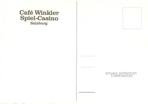 AK / Ansichtskarte Salzburg_Oesterreich Cafe Winkler Spiel Casino Salzburg_Oesterreich