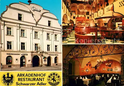 AK / Ansichtskarte Leoben Arkadenhof Restaurant Schwarzer Adler Leoben