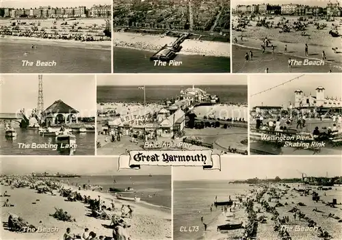 AK / Ansichtskarte Yarmouth The Beach The Pier The Boating Lake Britannia Pier Skating Rink  