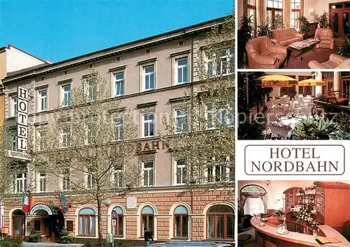 AK / Ansichtskarte Wien Hotel Nordbahn Zimmer Gaststube Bar Wien