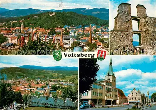 AK / Ansichtskarte Voitsberg_Steiermark Fliegeraufnahme Burgruine Obervoitsberg Ortsmotiv Voitsberg_Steiermark