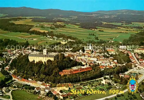 AK / Ansichtskarte Weitra Fliegeraufnahme mit Schloss und Stadtkern Weitra