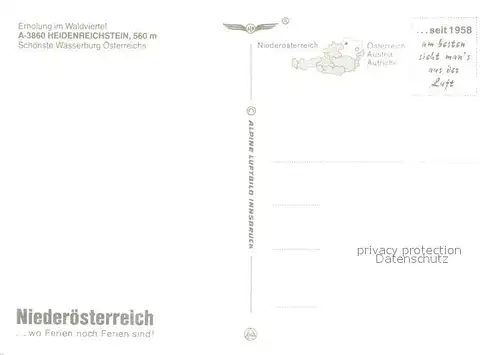 AK / Ansichtskarte Heidenreichstein Fliegeraufnahme Heidenreichstein
