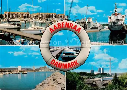 AK / Ansichtskarte Aabenraa_Apenrade Hafenpartie Faehre Aabenraa Apenrade