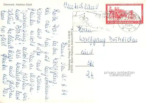 AK / Ansichtskarte Daenemark Abelines Gard Daenemark