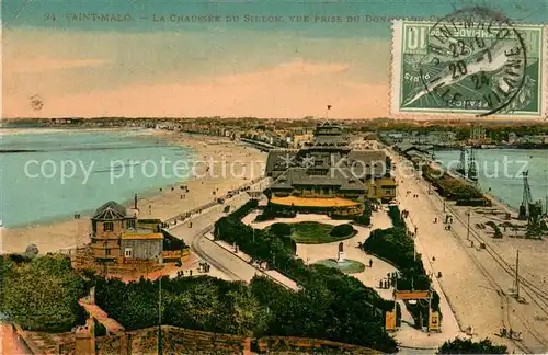 AK / Ansichtskarte Saint Malo_Ille et Vilaine_Bretagne Chaussee du Sillon vue prise du donjon du chateau Saint Malo_Ille et Vilaine