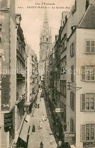 AK / Ansichtskarte Saint Malo_Ille et Vilaine_Bretagne La Grande Rue Saint Malo_Ille et Vilaine