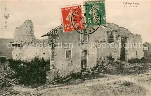 AK / Ansichtskarte Verdun_Meuse Cabaret Rouge detruit Ruines Grande Guerre Truemmer 1. Weltkrieg Verdun Meuse