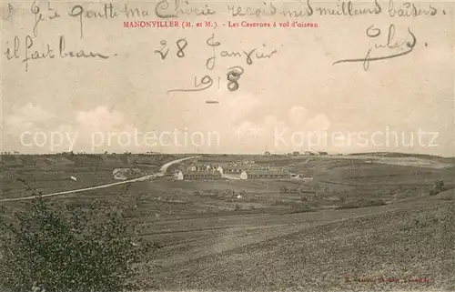 AK / Ansichtskarte Manonviller Les casernes a vol d oiseau Manonviller