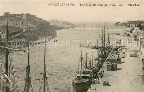 AK / Ansichtskarte Douarnenez Vue g?n?rale prise du Grand Pont Douarnenez