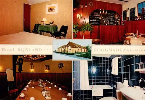 AK / Ansichtskarte Hoogmade Hotel Rijnland Gaststube Zimmer Bar Bad Hoogmade
