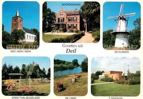 AK / Ansichtskarte Deil Ned Herv Kerk Noordenhoek De Vlinder Speeltuin Jeugdland De Linge  t Duifhuis Deil