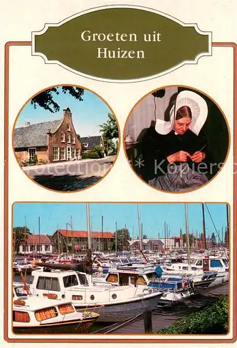AK / Ansichtskarte Huizen Gasthaus Tracht Jachthafen Huizen