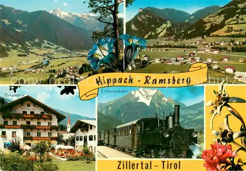 AK / Ansichtskarte Hippach_Ramsberg Panorama Ortsmotiv Zillertalbahn 