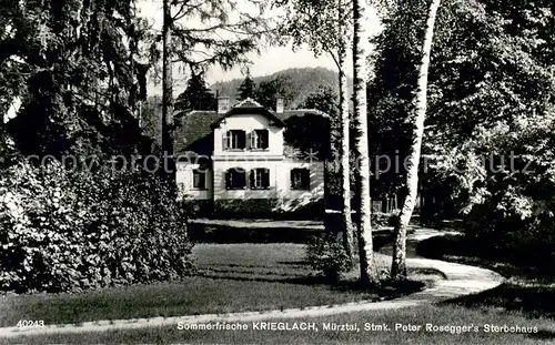 AK / Ansichtskarte Krieglach_Steiermark Peter Roseggers Sterbehaus Krieglach_Steiermark