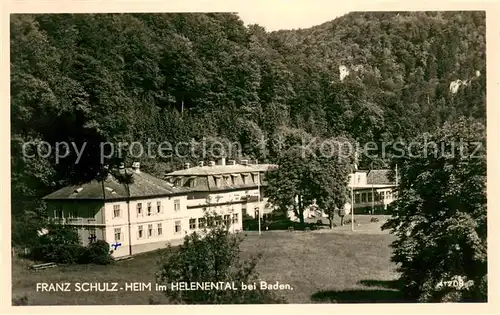 AK / Ansichtskarte Baden_Wien Franz Schulz Heim im Helenental Baden_Wien