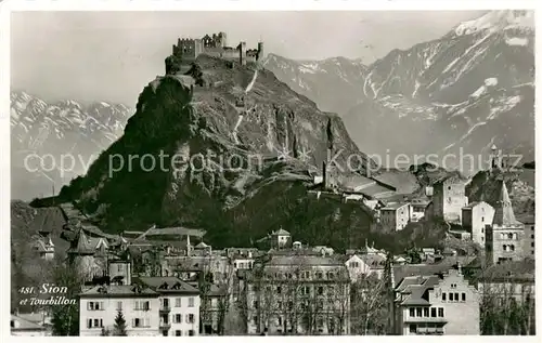 AK / Ansichtskarte Sion_VS et Tourbillon Sion_VS