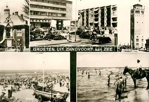 AK / Ansichtskarte Zandvoort_Holland Raadhuis Strandweg Utzichttoren Strandpartien Zandvoort_Holland