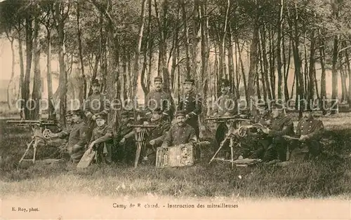 AK / Ansichtskarte Camp_du_Ruchard Instruction des mitrailleuses Camp_du_Ruchard