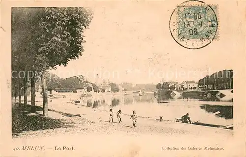 AK / Ansichtskarte Melun_Seine_et_Marne Le port Melun_Seine_et_Marne