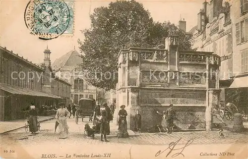 AK / Ansichtskarte Blois_Loir_et_Cher La Fontaine Louis XII Blois_Loir_et_Cher