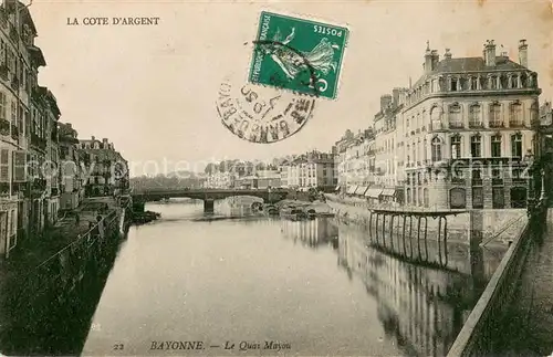 AK / Ansichtskarte Bayonne_Pyrenees_Atlantiques Le Quai Mayou Bayonne_Pyrenees