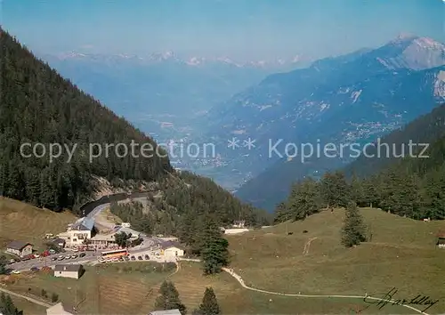 AK / Ansichtskarte La_Forclaz_Aigle Le col de la Forclaz la plaine du Rhone les Alpes bernoises et la Pierre Avoi La_Forclaz_Aigle