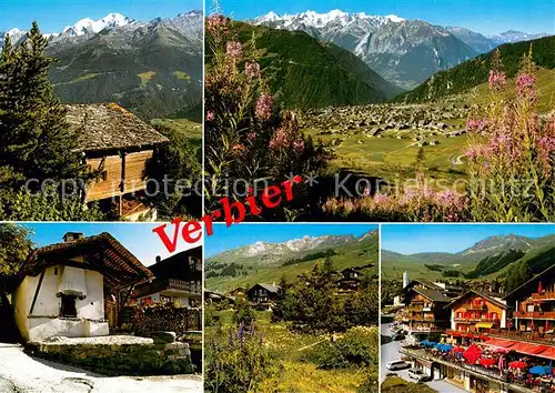 AK / Ansichtskarte Verbier Quelques aspects de la station et du village de Verbier dans les Alpes valaisannes Verbier