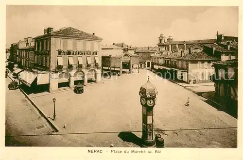 AK / Ansichtskarte Nerac Place du Marche au Ble Nerac