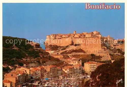 AK / Ansichtskarte Bonifacio_Corse_du_Sud La citadelle dominant la marine et le port Bonifacio_Corse_du_Sud