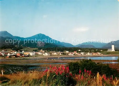 AK / Ansichtskarte Bjerkvik Panorama med kirken 