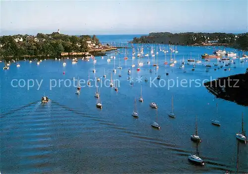 AK / Ansichtskarte Benodet Embouchure de lOdet vue du pont de Cornouaille Vue aerienne Benodet