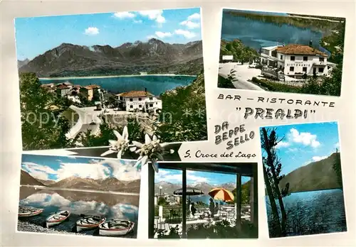 AK / Ansichtskarte Santa_Croce_Lago Bar Ristorante Da Beppe Sello Ristorante Prealpi Details 