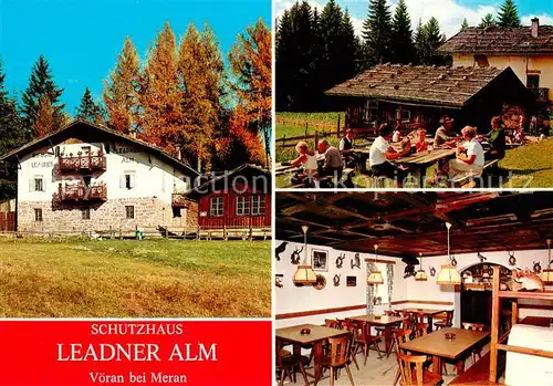 AK / Ansichtskarte Voeran_Verano Schutzhaus Leadner Alm Gaststube Voeran Verano