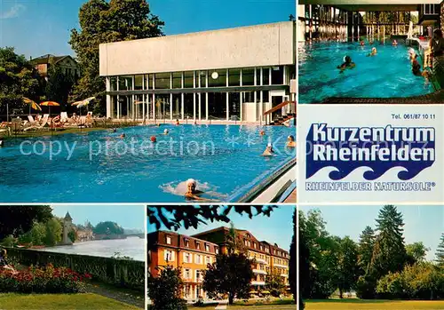 AK / Ansichtskarte Rheinfelden_Baden Natursole Frei und Hallenbad Rheinpromenade Park Hotel am Rhein Kurpark Rheinfelden_Baden