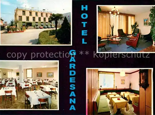 AK / Ansichtskarte Riva_del_Garda Hotel Ristorante Gardesana Gastraeume Zimmer Riva_del_Garda