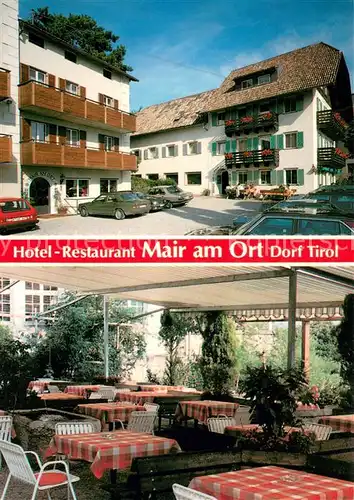AK / Ansichtskarte Dorf_Tirol Hotel Restaurant Mair am Ort Freiterrasse Dorf_Tirol